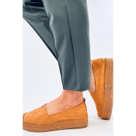 Espadrilles à semelle épaisse Poulain Camel - Inello brun 4