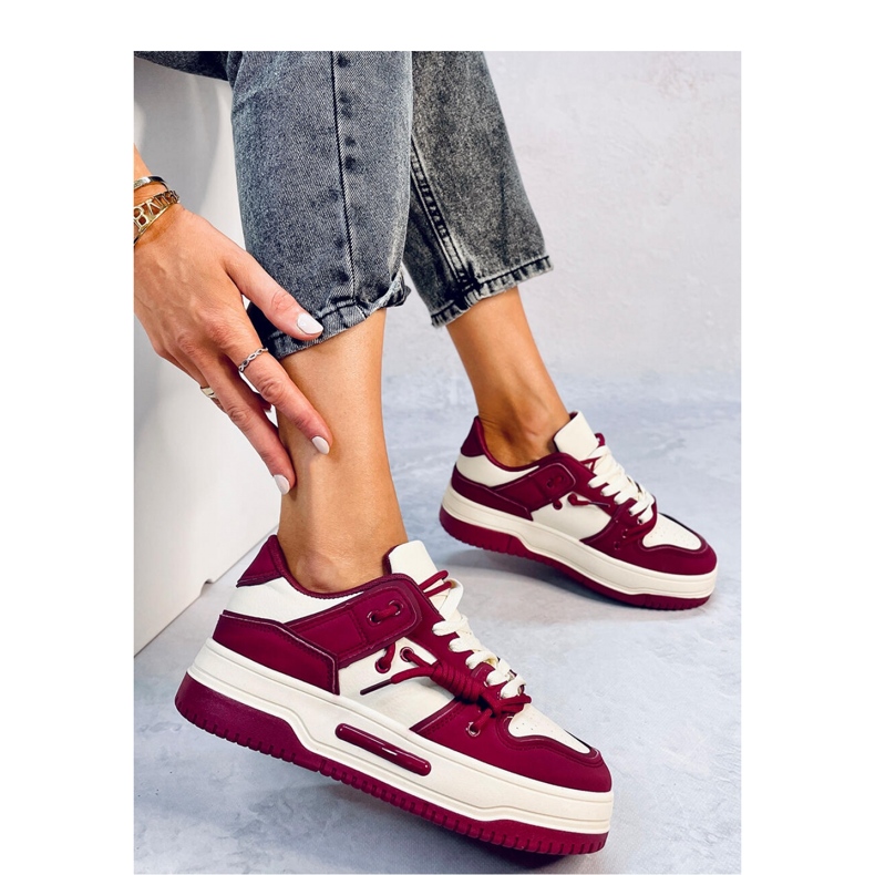 Clavell Baskets à semelles hautes Wine - Inello rouge 2