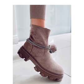 Bottines plates Connie Taupe - Inello beige 3