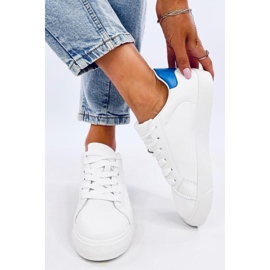 Baskets femme Minar Bleu blanche 1