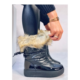 Mastro Bottes de neige noires avec fourrure le noir 2