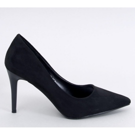Talons hauts en daim noir le noir 1