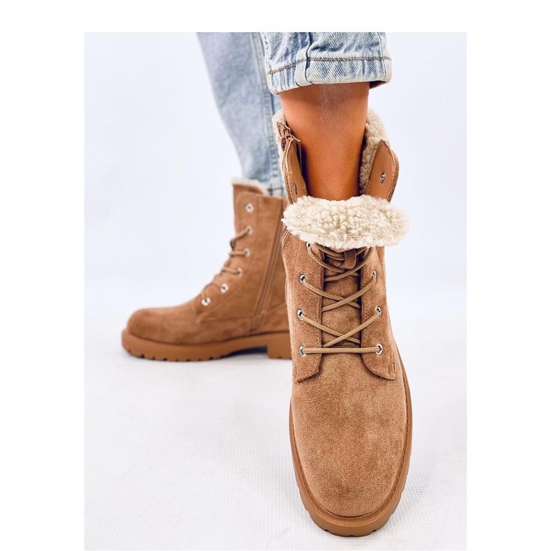 Bottines à lacets Barkoi Camel - Inello brun 2
