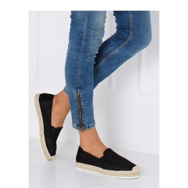 Espadrilles noires pour femmes 6602 Noir 1