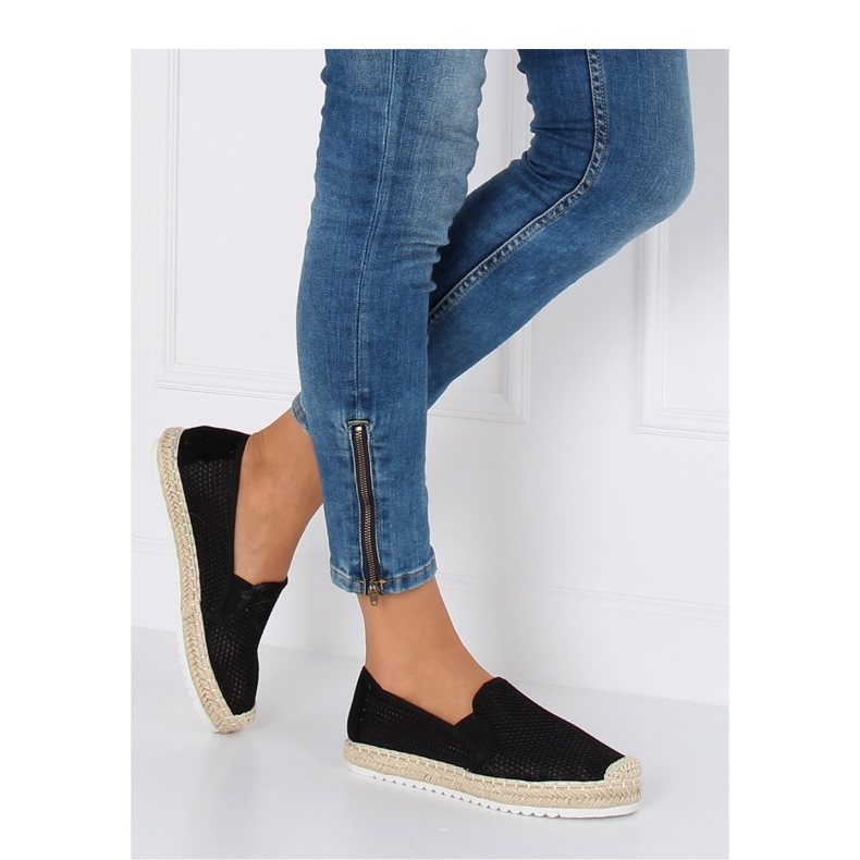 Espadrilles noires pour femmes 6602 Noir le noir 1