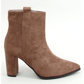 Bottines classiques à talons beige foncé RB106P Kaki - Inello 1