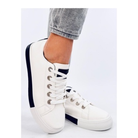 Baskets femme Rounds BLANC/NOIR blanche 1