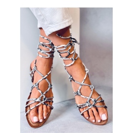 Sandales spartiates Morin Serpentine gris 1