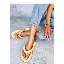 Tongs femme Jaune 1
