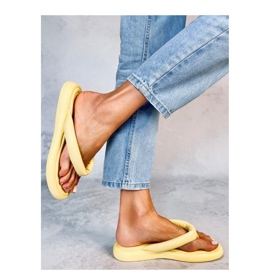 Tongs femme Jaune 2