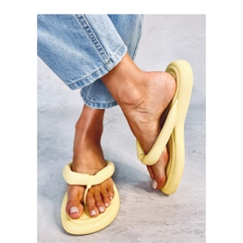 Tongs femme Jaune 3