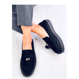 Mocassins plateforme à franges Noir le noir 1