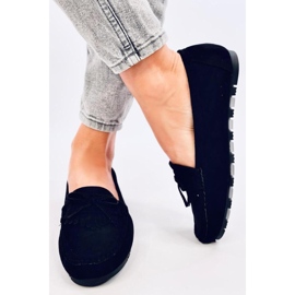 Mocassins en daim noir le noir 2