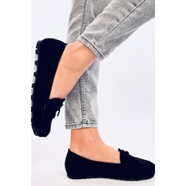 Mocassins en daim noir le noir 3