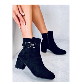 Lanne Bottines à talons bas noires - Inello le noir 2