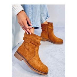 Bottines à volants Bracy Camel brun 1