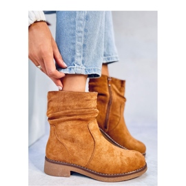 Bottines à volants Bracy Camel brun 3