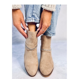 Athing Bottines en daim kaki - Inello beige 3