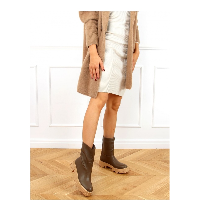 Bottines droites vertes 2