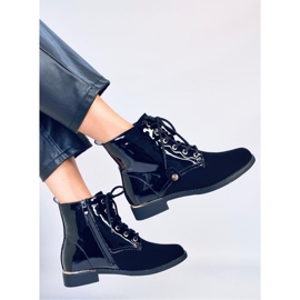 Ninas Bottines à lacets noires - Inello le noir 2