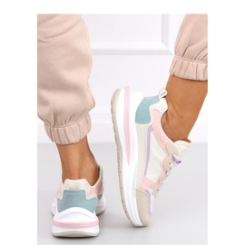 Chaussures de sport roses beige 2