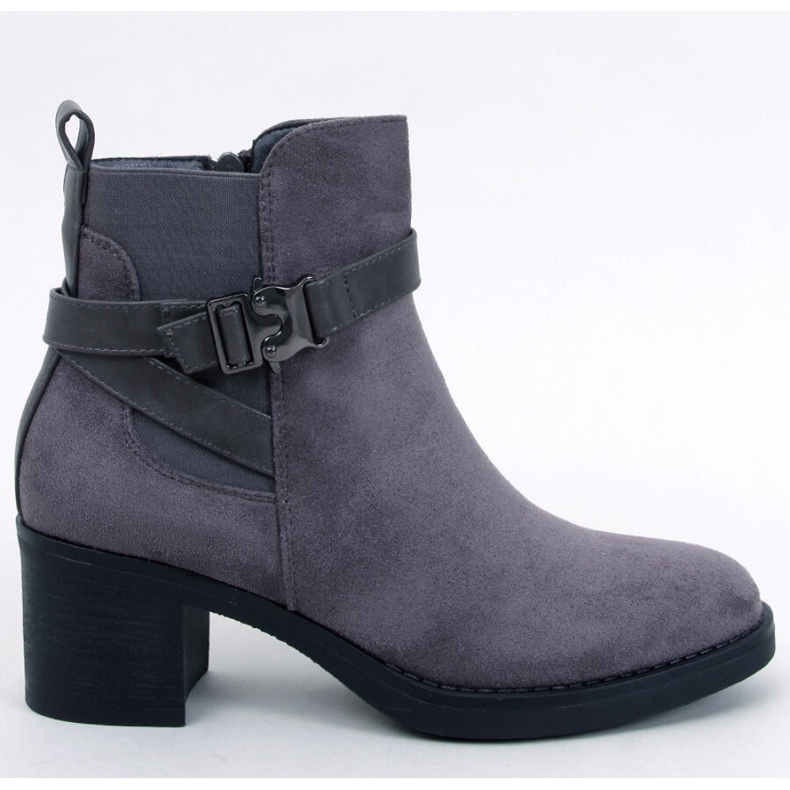 Bottines à talon stable Yonda Gris - Inello 1