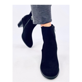 Bottines à talons en daim noir le noir 2