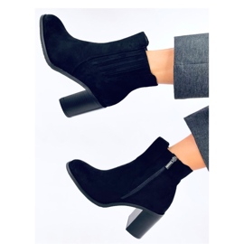 Bottines à talons en daim noir le noir 3