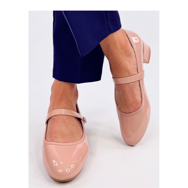 Ballerines nues vernies à talons hauts beige 2 Ballerines nues vernies à talons hauts beige 2