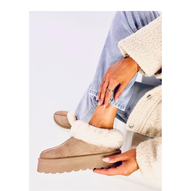 Bottines de neige courtes Yogi Khaki avec fourrure - Inello beige 1