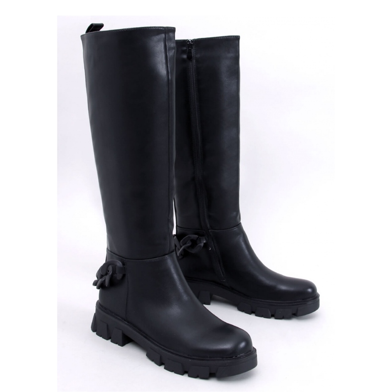 Bottines femme avec chaîne Guest Noir - Inello le noir 1