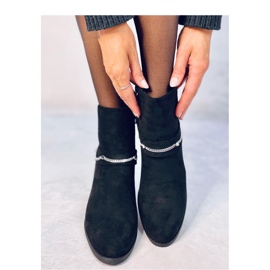 Bottines à talons en daim noir le noir 3