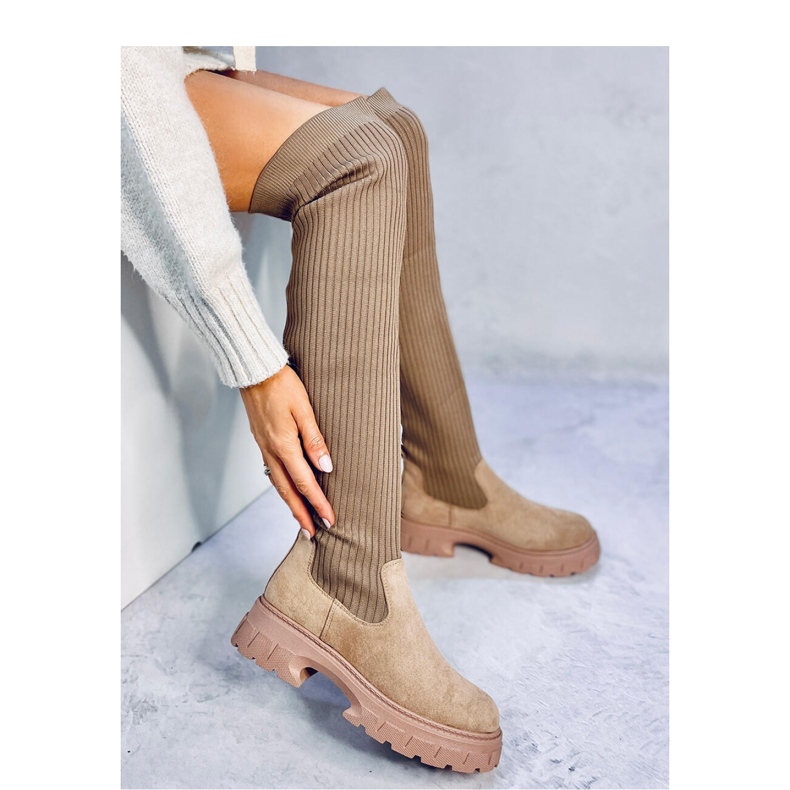 Bottines chaussettes Trotter Kaki - Inello brun 2