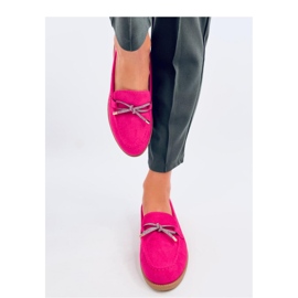 Mocassins femme en daim Fuchsia rose 2