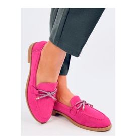 Mocassins femme en daim Fuchsia rose 3