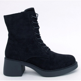 Bottines à lacets noires le noir 1