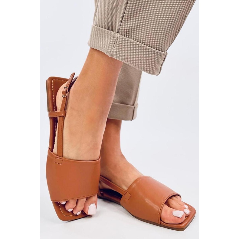 Sandales femme camel brun 1