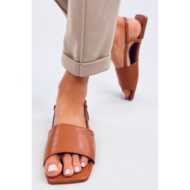 Sandales femme camel brun 3