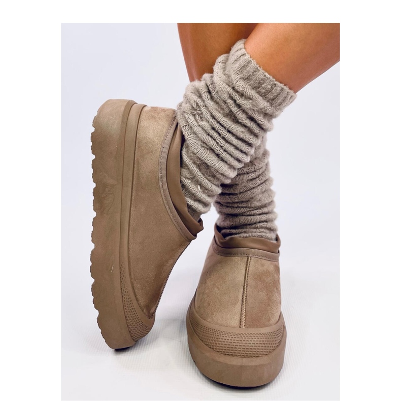 Boots de neige courtes kaki beige 1 Boots de neige courtes kaki beige 1