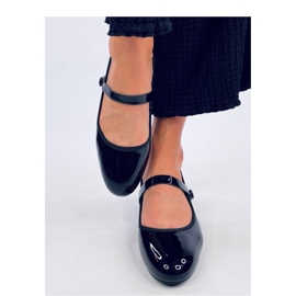 Ballerines vernies noires à talons hauts le noir 2 Ballerines vernies noires à talons hauts le noir 2