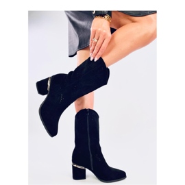 Bottines à talons ajourées noires le noir 1