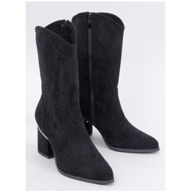 Bottines à talons ajourées noires le noir 3
