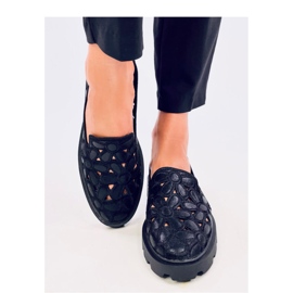 Mocassins ajourés noirs le noir 2