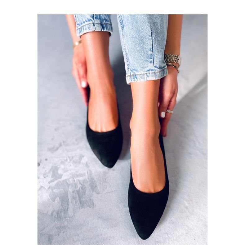 Ballerines avec empiècement en cuir Keys Noir - Inello 2