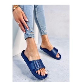 Tongs en caoutchouc D.BLUE avec boucle bleu 2
