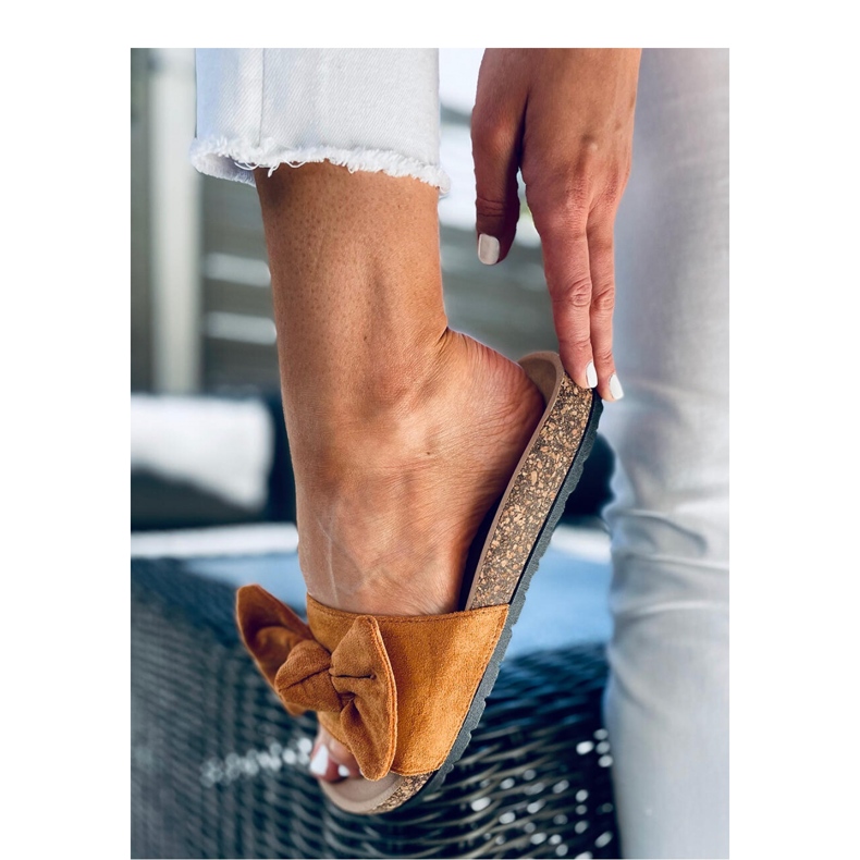 Sandale tongs en liège Kiara Camel - Inello brun 2