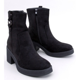 Bottines noires à talons larges le noir 1