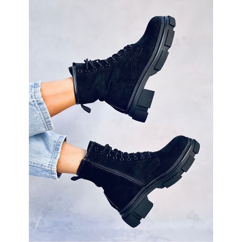 Baggers Dazy en daim noir - Inello le noir 2