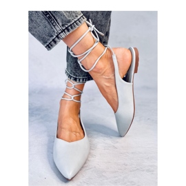 Ballerines Noué Talon Ouvert Gris 2