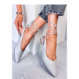 Ballerines Noué Talon Ouvert Gris 3